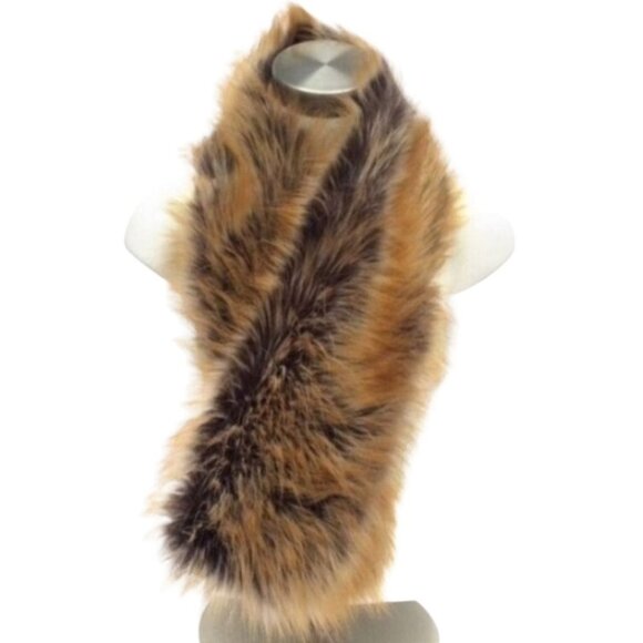 Imposter Vegan Faux Fur Neck Wrap Summer Fox Wrap Winter Lux Stole Collar Scarf - Picture 7 of 11